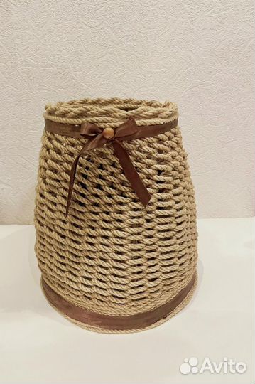 Корзина плетеная из джута новая