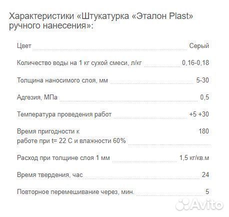 Штукатурка Эталон Plast, 25кг