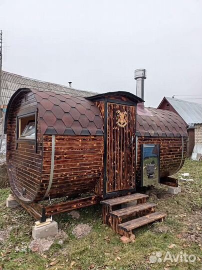 Баня бочка Квадро