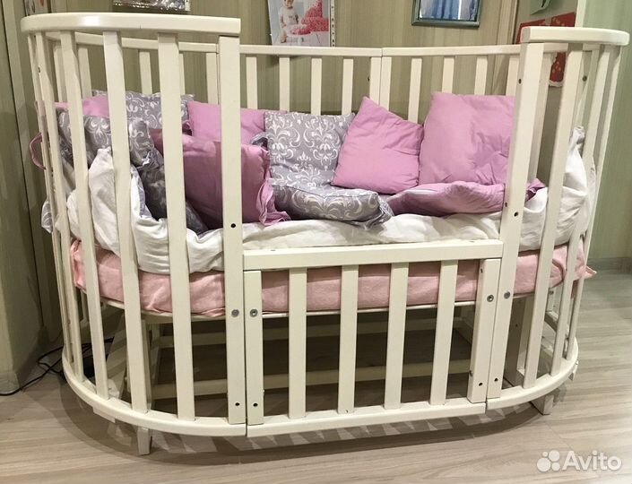 Детская кроватка-трансформер с маятником 5 в 1