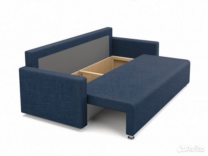 Диван еврокнижка синий