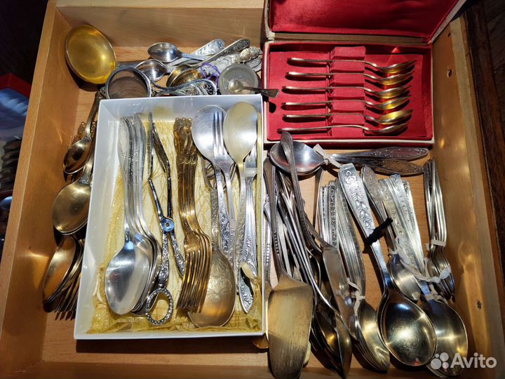 Посуда, столовые приборы мельхиор