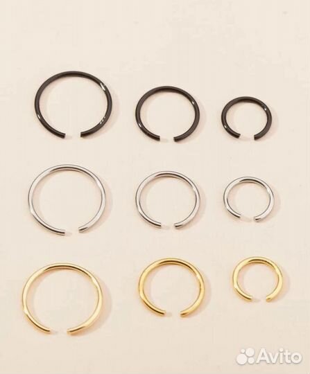 Клипса, сережка в нос без прокола