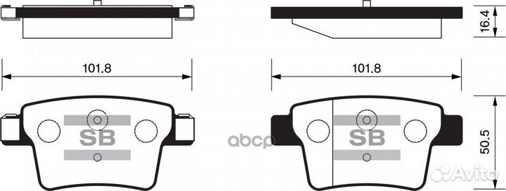 Колодки тормозные дисковые SP2095 Sangsin brake