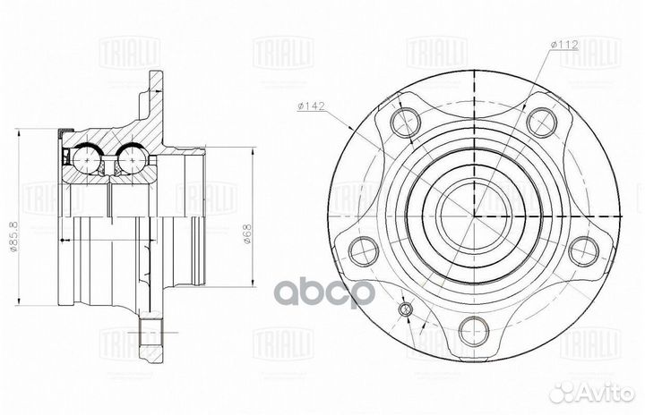 Ступица с подшипником audi A6/A7/Q5 11- зад. MR