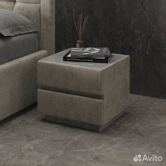 Тумба прикроватная в велюре