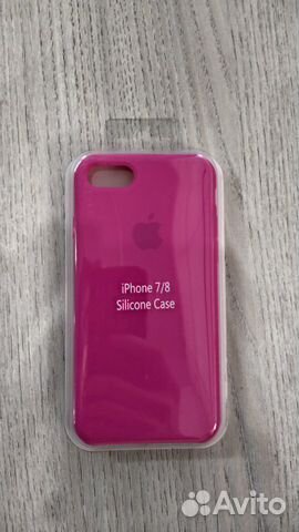 Чехол Silicone Case iPhone 7\iPhone 8 розовый неон