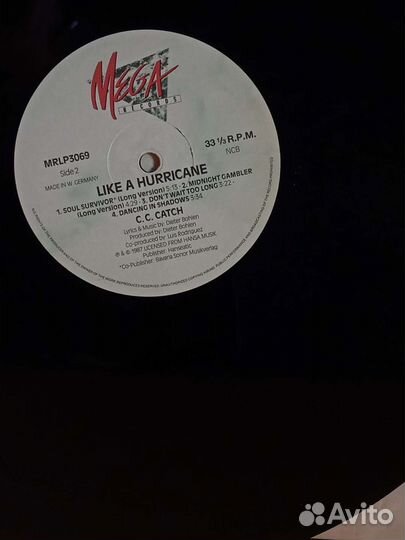 C.C. Catch – Like A Hurricane - Lp