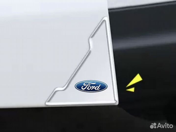 Прозрачные накладки на двери Ford