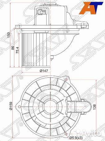 Мотор отопителя салона hyundai accent 00-06 /accen