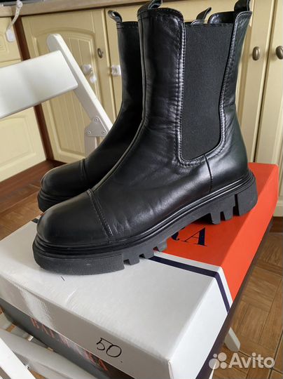 Ботинки кожаные