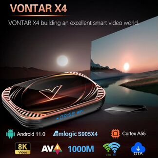 Тв приставка vontar X4 Amlogic S905X4, 4/32 новая