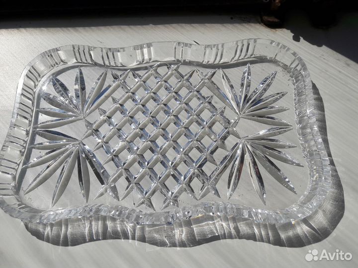 Хрусталь СССР винтаж, поднос
