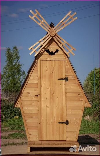Дачный туалет деревянный ART127