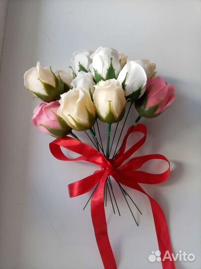 Розы из мыла