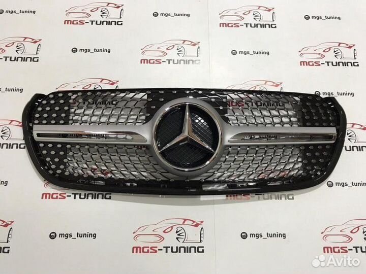 Решетка X-Class Diamond Silver Хром звезда