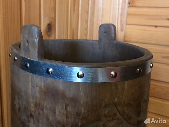 Ведро деревянное