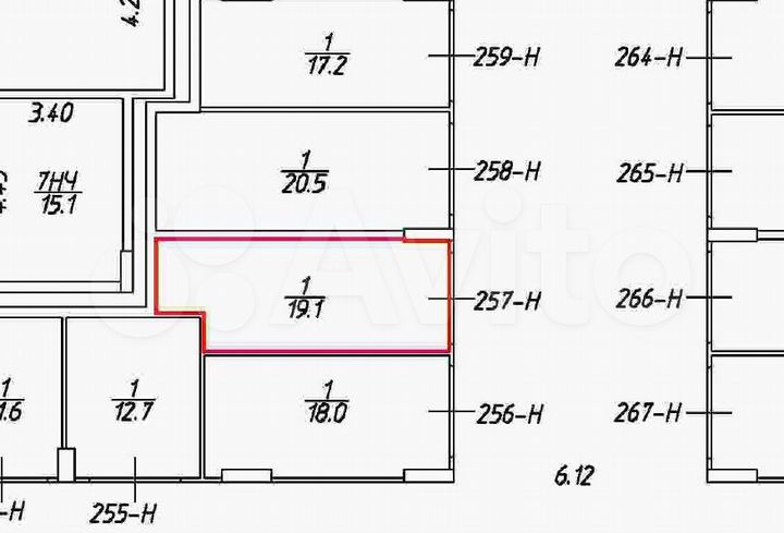 Машиноместо, 19 м²