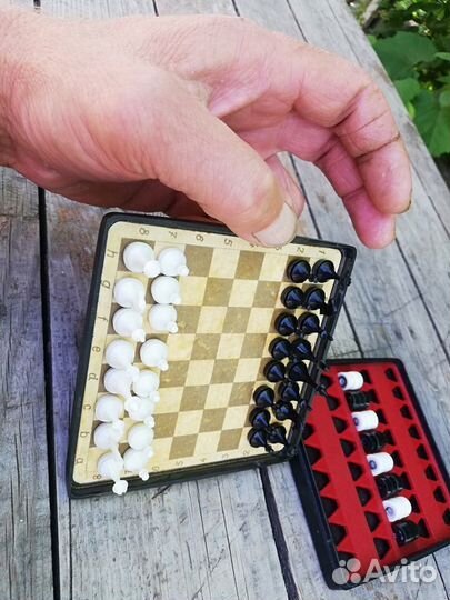 Дорожные мини шахматы +шашки СССР 