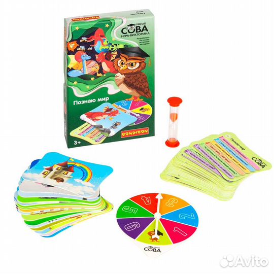 Настольная игра-викторина Умная сова Познаю мир B