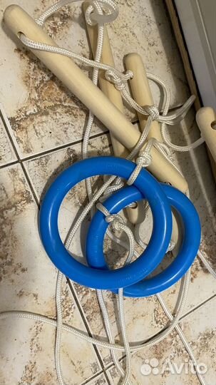 Веревочная лесенка, гимнастические кольца