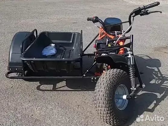 Мотоцикл скаут-2-8Е С боковым прицепом И корытом