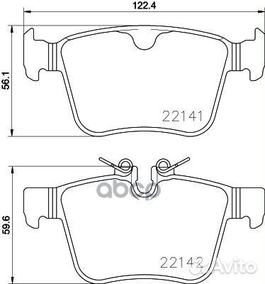 Колодки тормозные jaguar F-pace (X761) 09/15