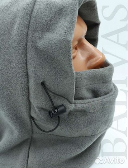 Балаклава флисовая на меху (серая)