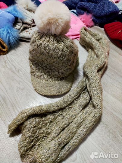 Снуд шарф женский шапка зимняя новая