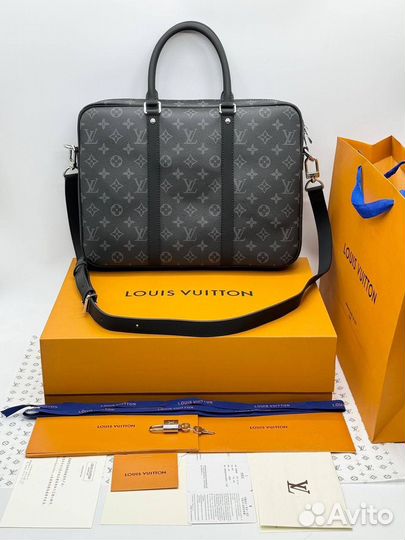 Портфель Louis Vuitton LV канва отделка кожа