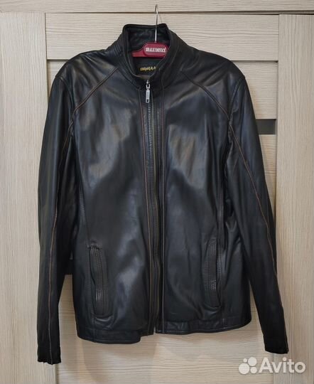 Куртка кожаная мужская размер 52