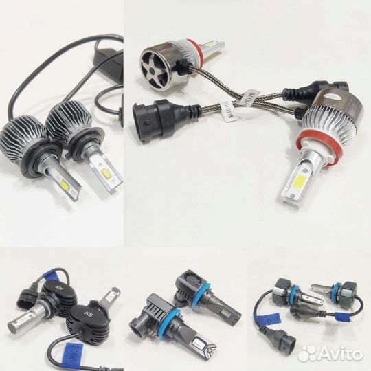 Светодиодные Led лампы 2 шт. H1 H11 HB4 HB3 H4 H7