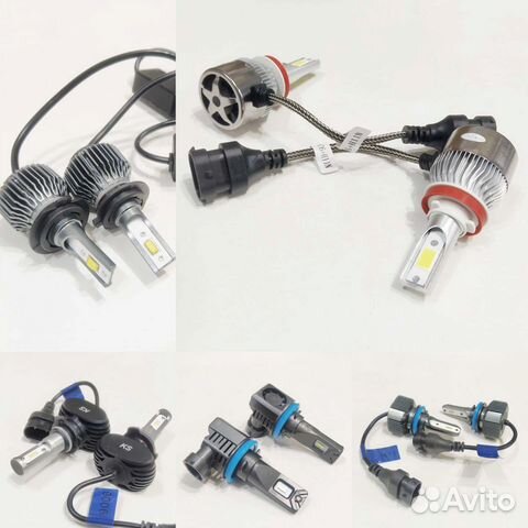 Светодиодные Led лампы 2 шт. H1 H11 HB4 HB3 H4 H7