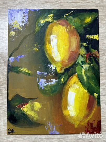 Картина масло «Лимоны» 18х24