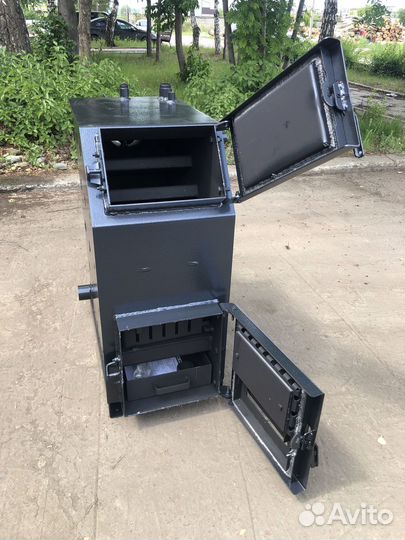 Твердотопливный котёл с увеличенной топкой