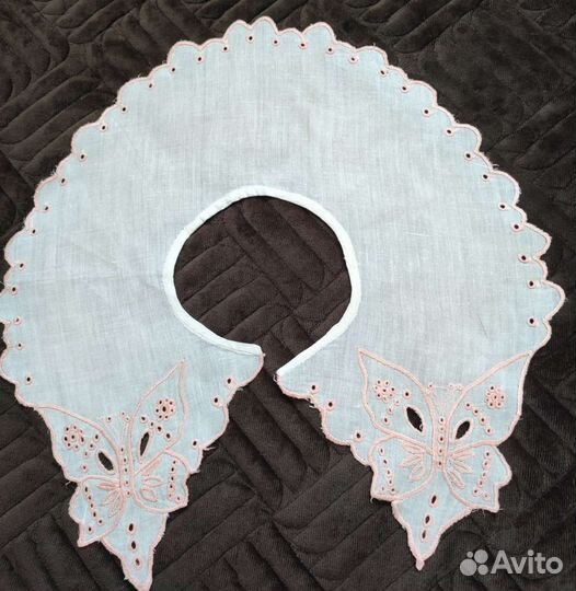 Воротник ручная вышивка ришелье