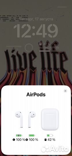 Беспроводные наушники apple airpods1 оригинал