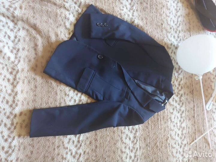 Школьный костюм для мальчика синий 128