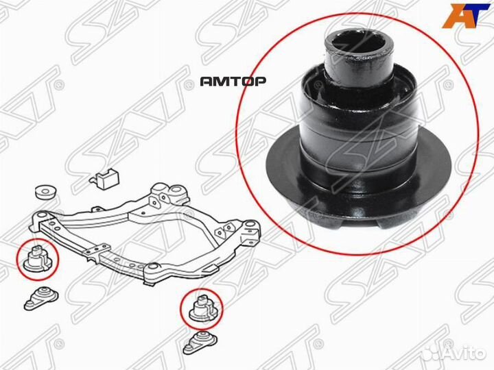 SAT ST-52211-33090 Сайлентблок подрамника передний