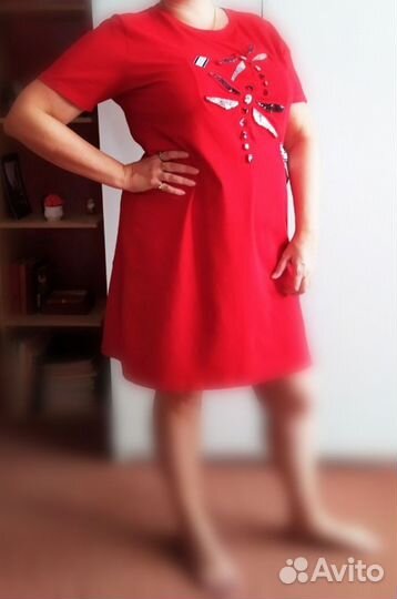 Платье красное большое Турция