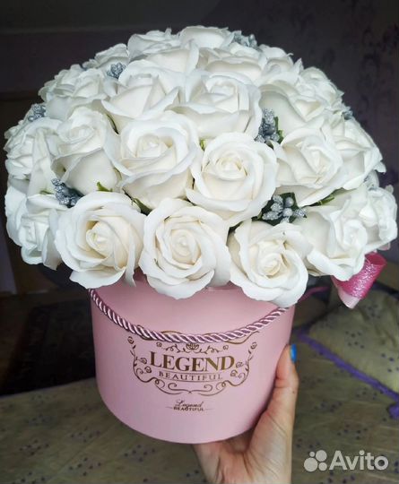 Розы из мыла (цветы, мыльные розы, подарок)