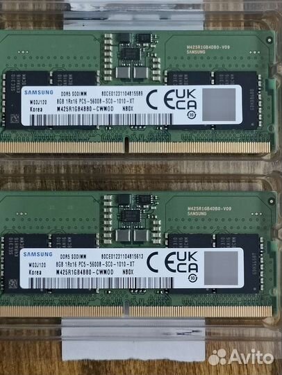 Оперативная память для ноутбука DDR5 5600Мгц 2x8Гб