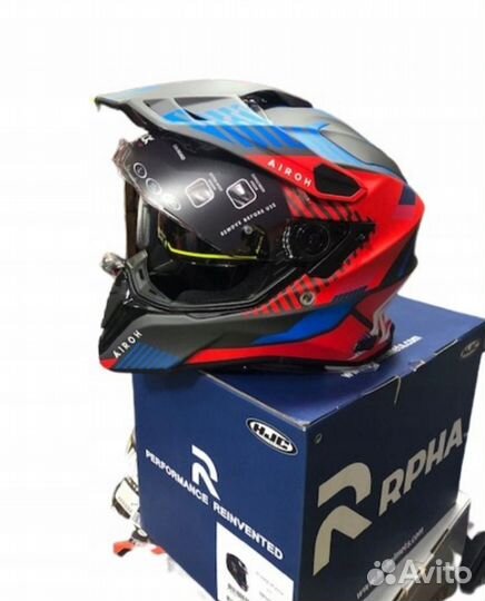 Шлем airoh commander boost Red Blue XL 61/62