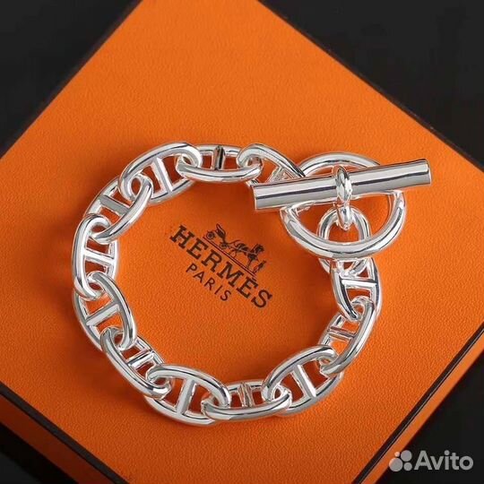 Браслет Hermes серебро