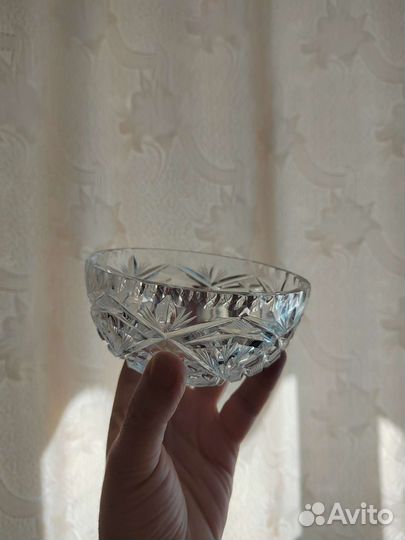 Хрустальная конфетница Богемия Чехия