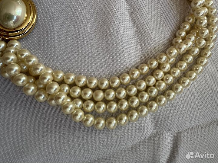 Carolee чокер каскад винтаж нити жемчуга Америка