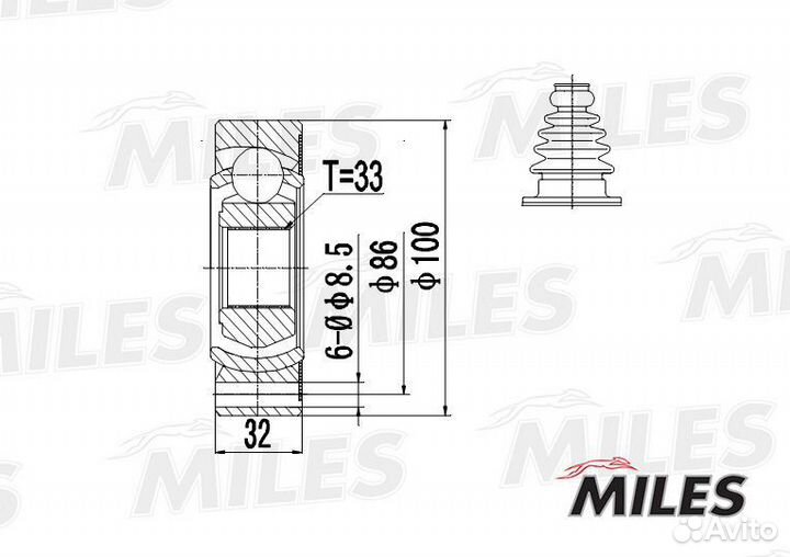 ШРУС Miles GA10002