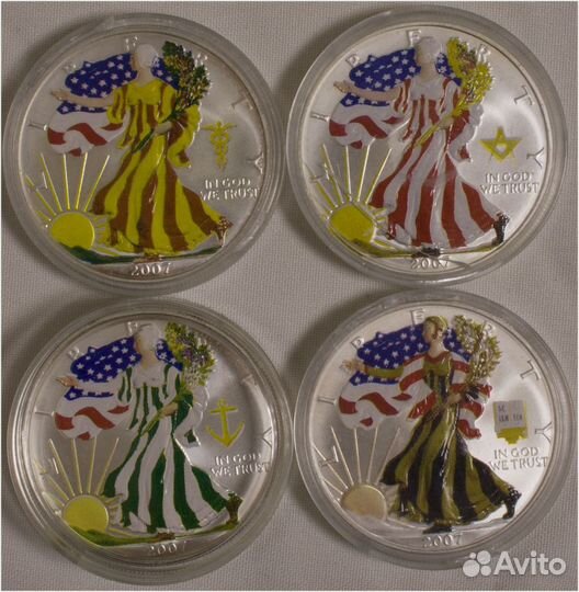Набор монет 2007 года Времена года, 4 шт