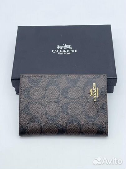 Обложка на паспорт Coach канва кожа