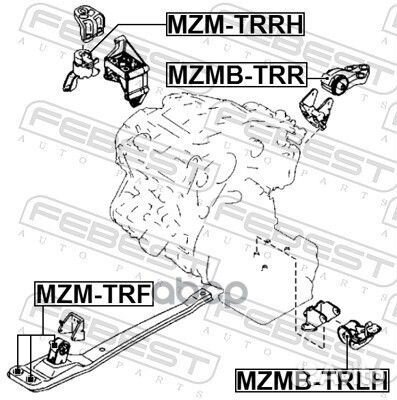 Опора двигателя передняя mazda tribute EP